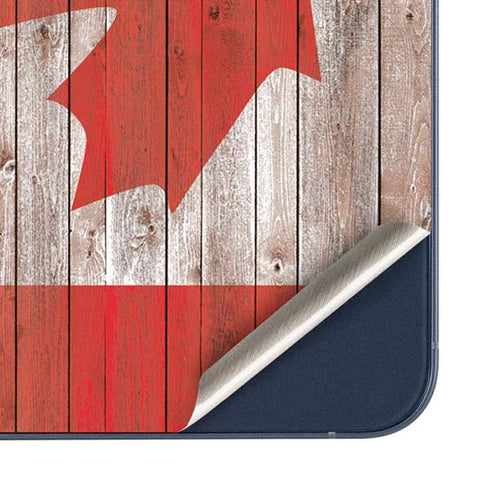 Canadian Flag Dark Wood Galaxy A35 5G Skin